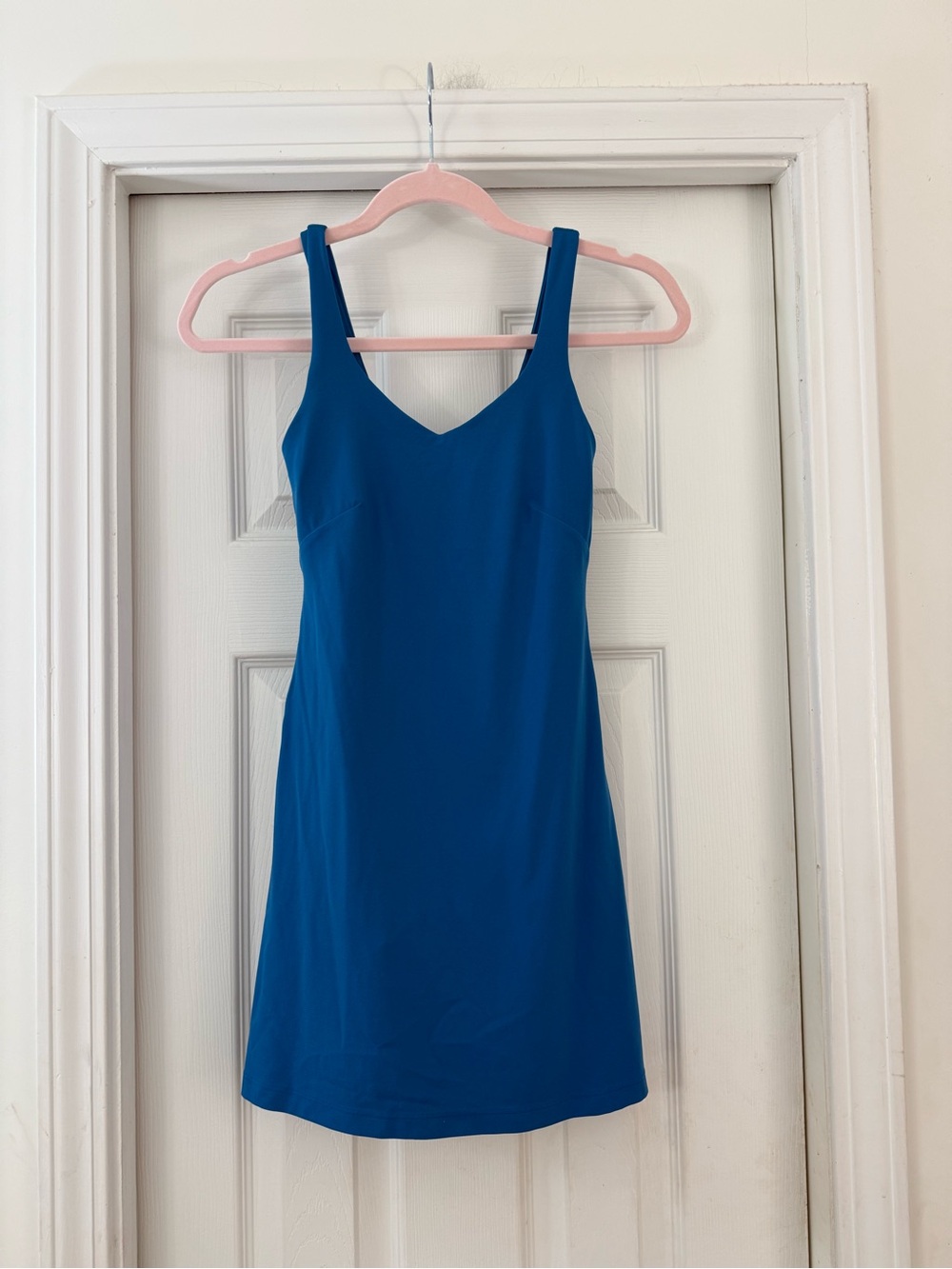 lululemon athletica Deep Blue Sleeveless Mini Dress has built in shorts